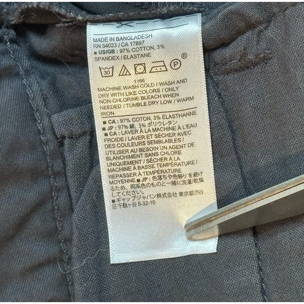 Banana Republic Gray Casual Athletic Fit Lived-In Chino Pants‎ Men's 32x36 Tall